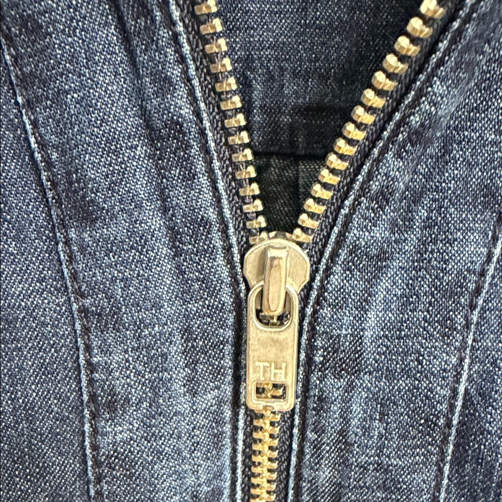 Tommy Hilfiger Navy Sleeveless Denim Mini Dress medium - Picture 3 of 11